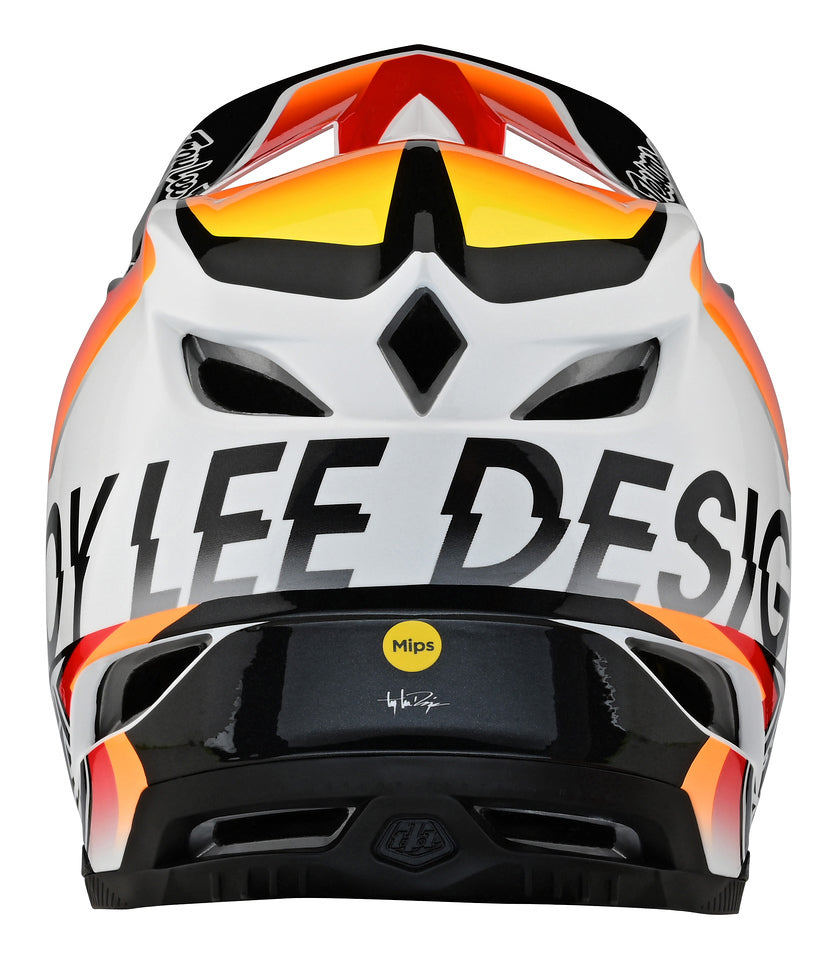 Casco Troy Lee Designs D4 Composite Qualifier White / Orange